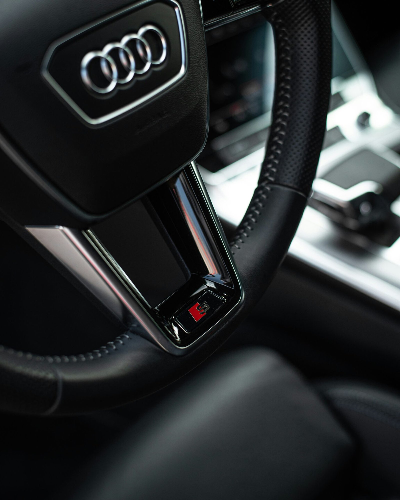 just audi spare parts stairing closup
