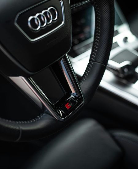 just audi spare parts stairing closup